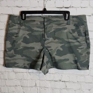 New York & Company Twill Camouflage Shorts